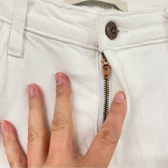 Joes Jeans Vintage Reserve White Distressed Easy Crop Jeans Womens 28 Straight - Picture 5 of 14